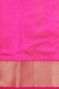 Image of Chanderi Silk Fuchsia Pink Saree