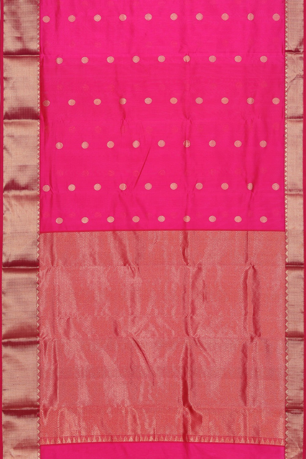 Chanderi Silk Fuchsia Pink Saree