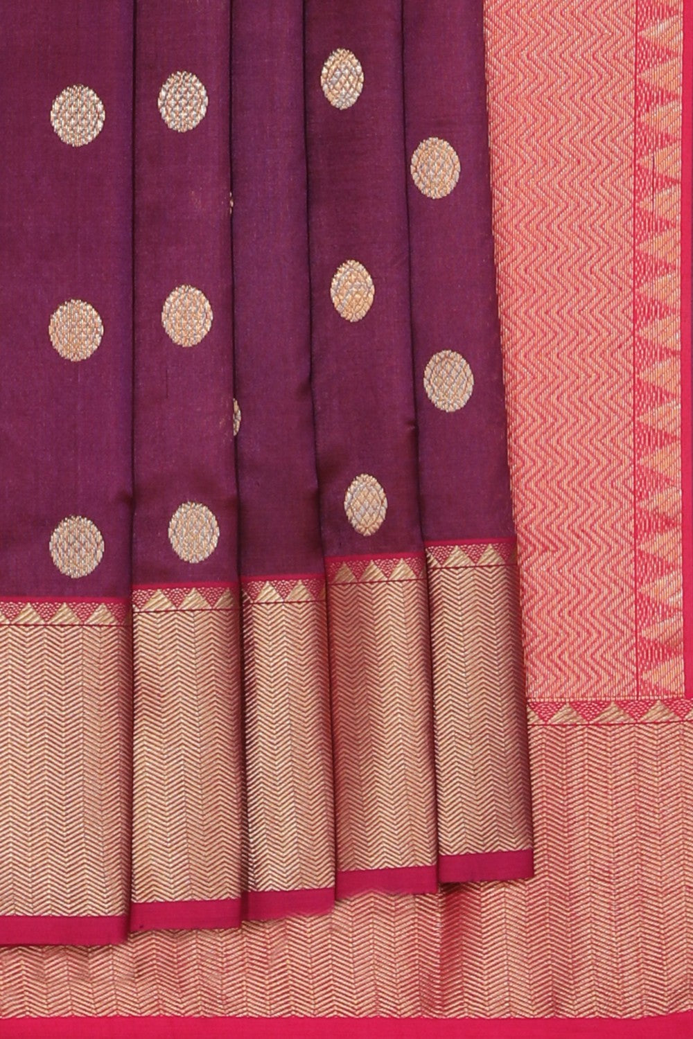 Chanderi Silk Violet Saree