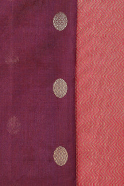 Image of Chanderi Silk Violet Saree