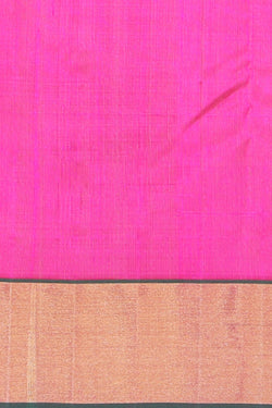 Image of Chanderi Silk Fuchsia Pink Saree