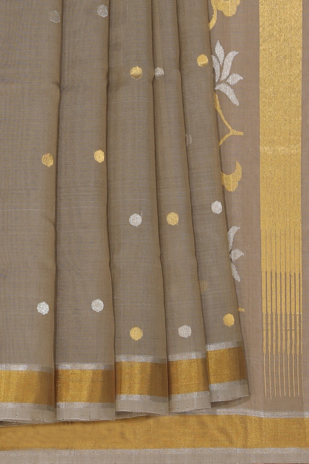 Uppada Cotton Silk Grey Saree