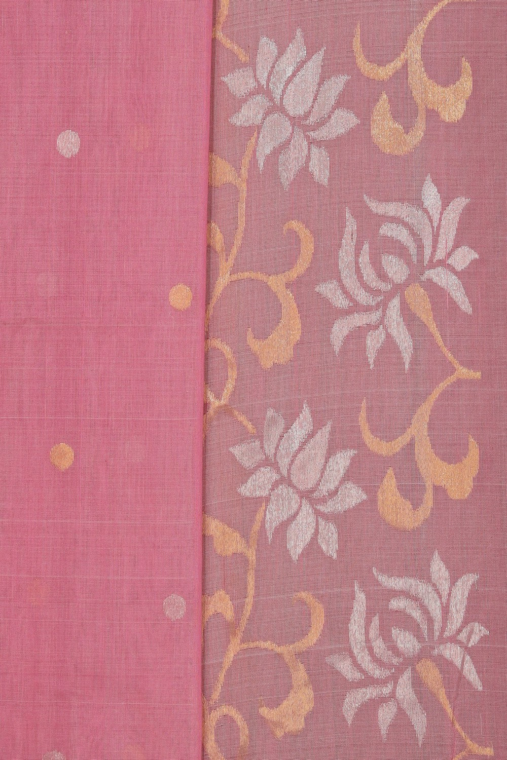 Uppada Cotton Silk Pink Saree