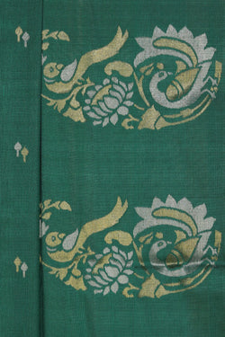 Image of Uppada Silk Green Saree