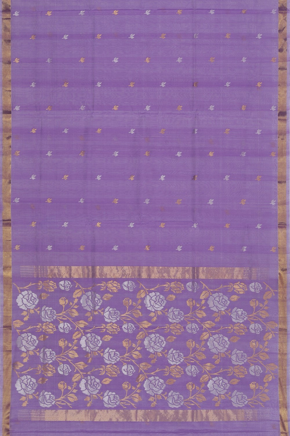 Uppada Cotton Silk Lavender-Purple Saree