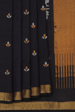 Image of Uppada Silk Black Saree