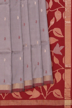 Image of Uppada Silk Grey Saree