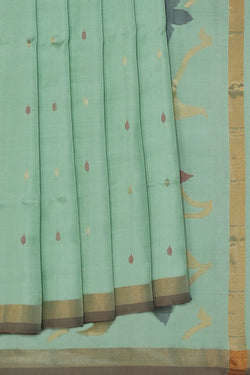 Image of Uppada Silk Aqua Green Saree