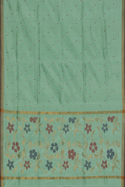 Image of Uppada Silk Aqua Green Saree