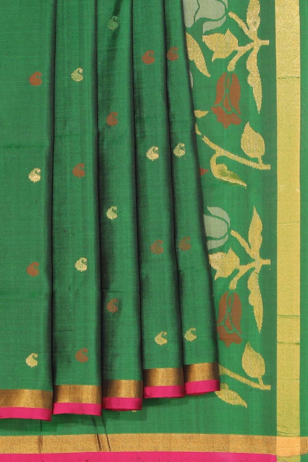 Uppada Silk Green Saree