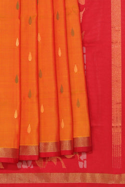 Image of Uppada Silk Orange Saree