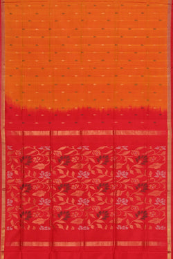 Image of Uppada Silk Orange Saree