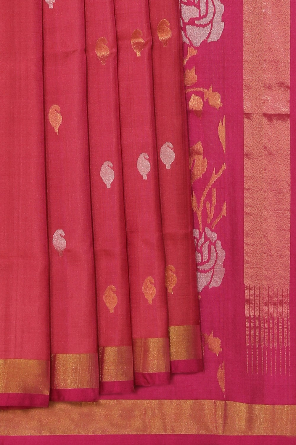 Uppada Silk Onion Pink Saree