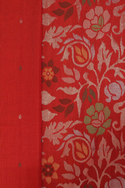 Image of Uppada Silk Brick Red Saree