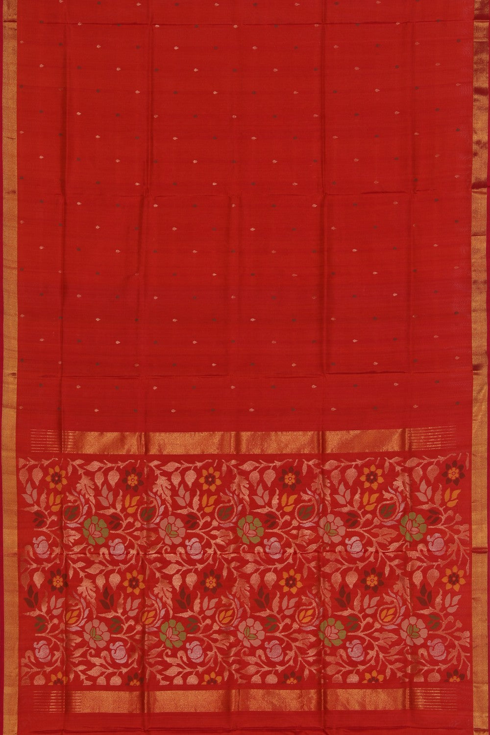 Uppada Silk Brick Red Saree