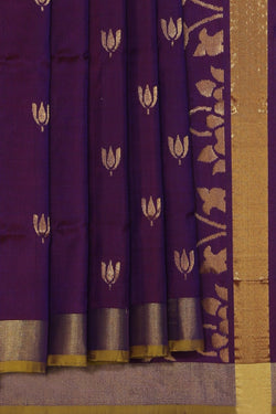 Image of Uppada Silk Violet Saree