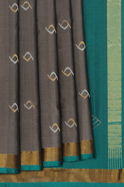 Image of Uppada Silk Grey Saree