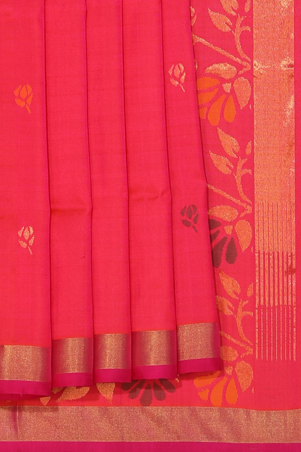 Uppada Silk Fuchsia Pink Saree