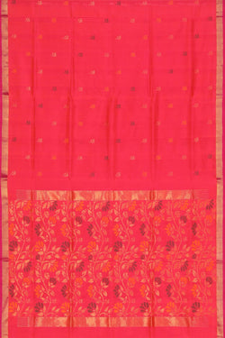 Image of Uppada Silk Fuchsia Pink Saree