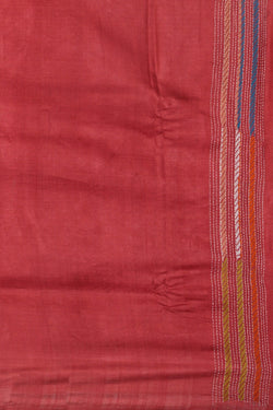 Image of Tussar Silk Kantha Stitch Saree