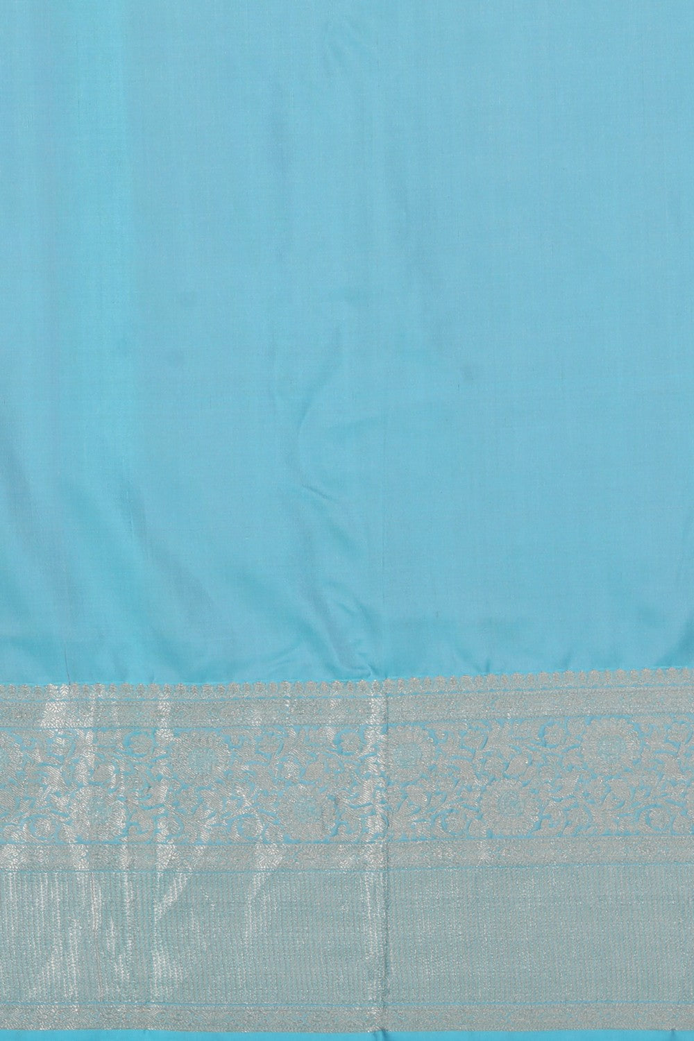 Image of A Simple Yet Elegant Embroidery Silk Sky Blue Saree