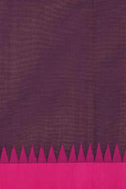 Image of Uppada Cotton Purple Saree