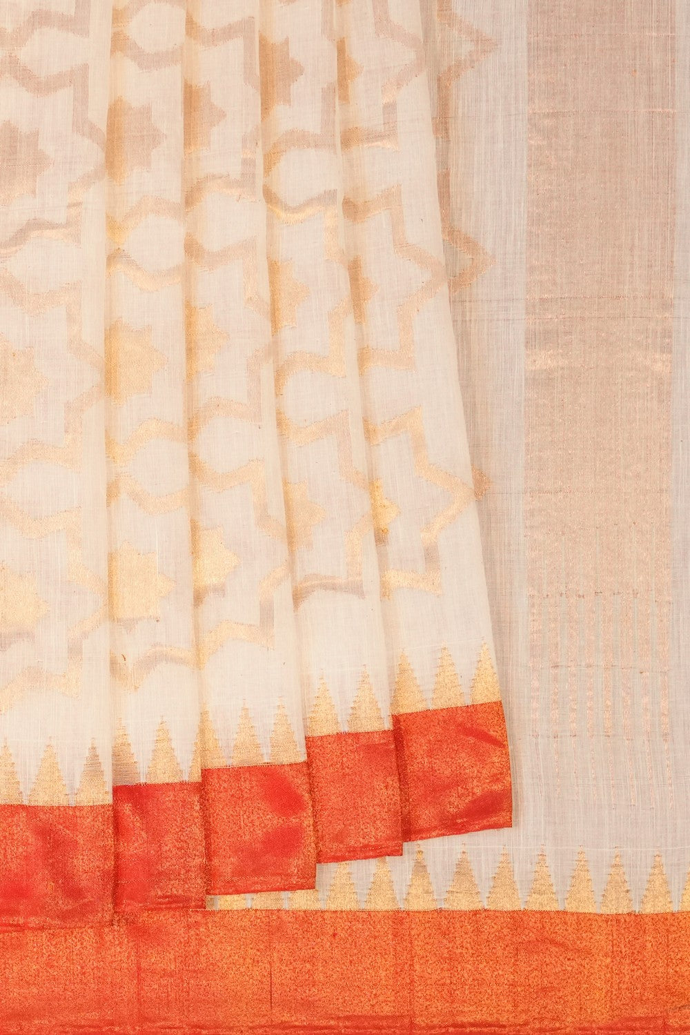 Uppada Cotton Off-White Saree