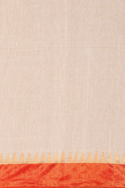 Image of Uppada Cotton Off-White Saree