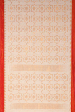 Image of Uppada Cotton Off-White Saree