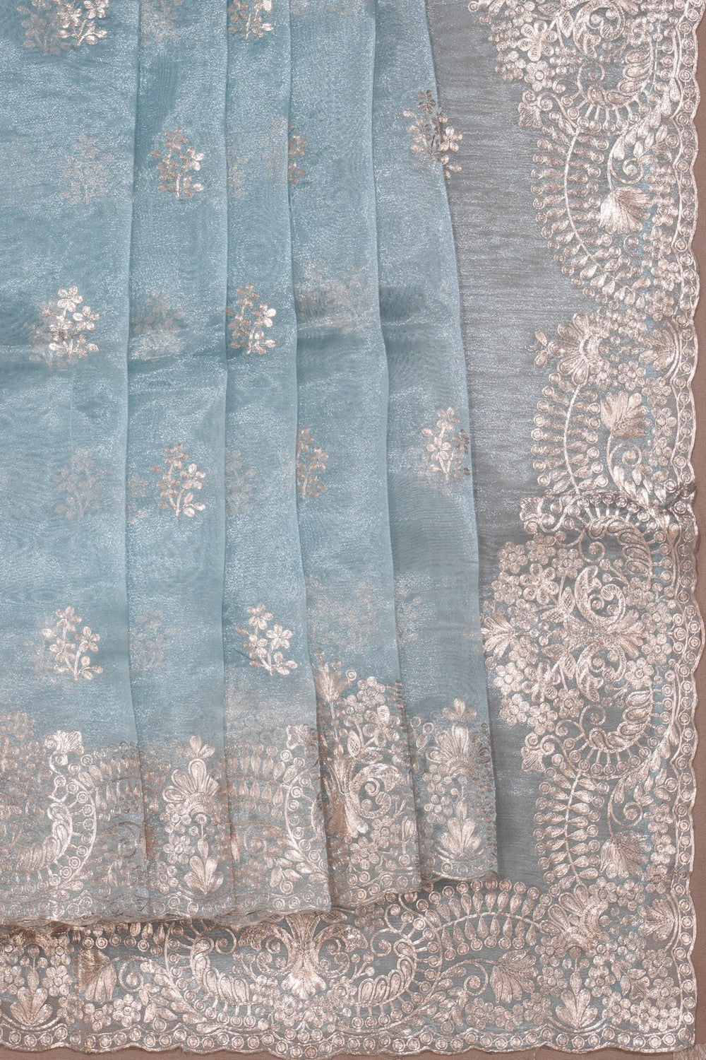 Organza Tissue Embroidery Saree