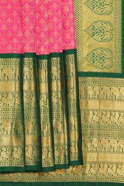 Image of Kanchipattu Silk Pink Saree