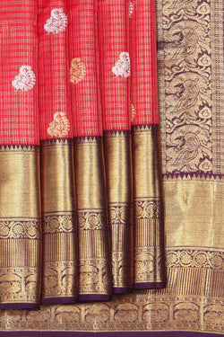 Image of Kanchipattu Silk Red Saree