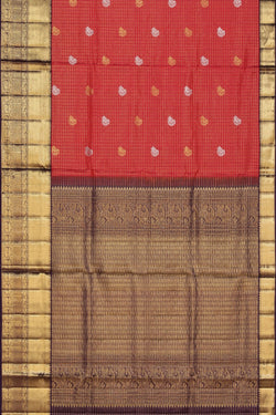 Image of Kanchipattu Silk Red Saree