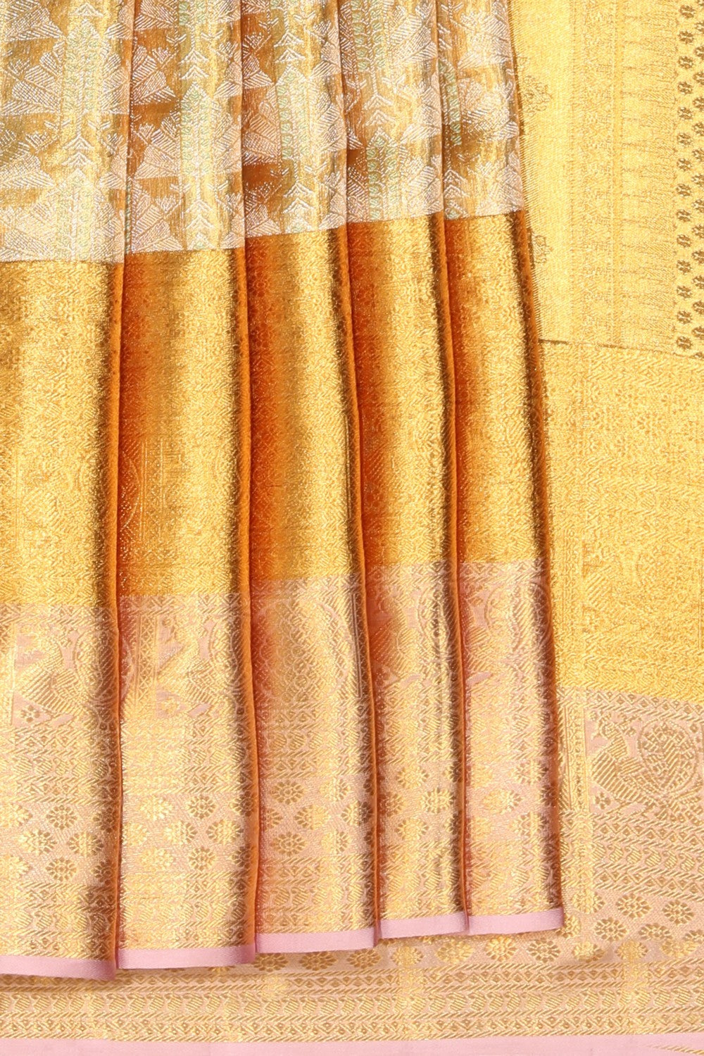 Kanchipattu Tissue Silk Gold Saree