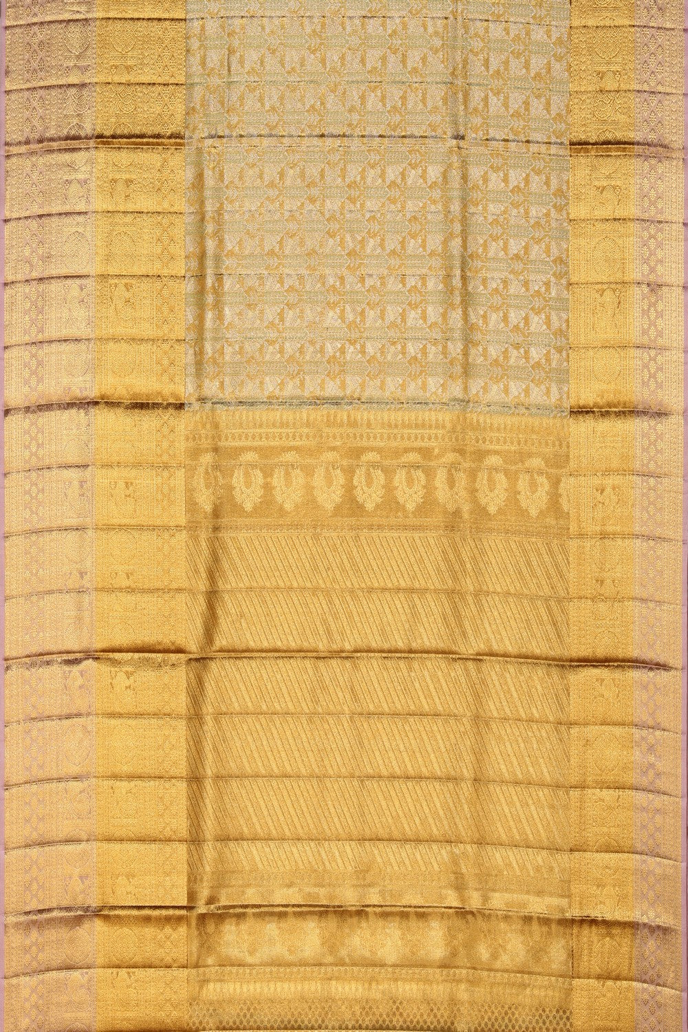 Kanchipattu Tissue Silk Gold Saree