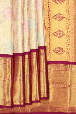 Image of Kanchipattu Tissue Silk Gold Saree