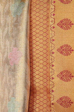 Image of Kanchipattu Tissue Silk Gold Saree