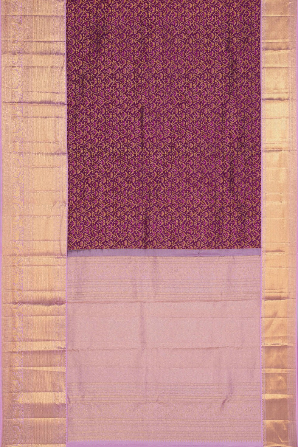 Image of Kanchipattu Brocade Violet Saree