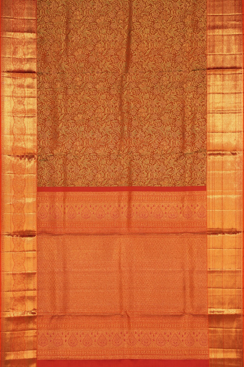 Image of Kanchipattu Tissue Brocade Green Saree