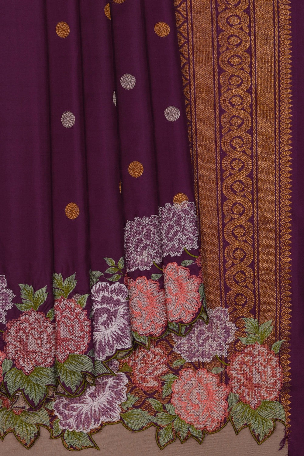 Image of Kanchipattu Purple Saree