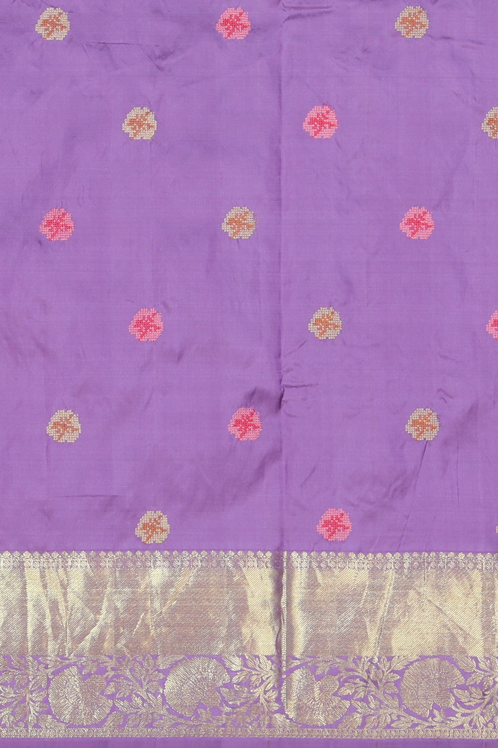 Kanchipattu Embroidery Purple Saree