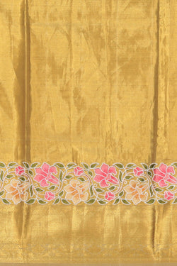 Image of Kanchipattu Embroidery Gold Tissue Saree