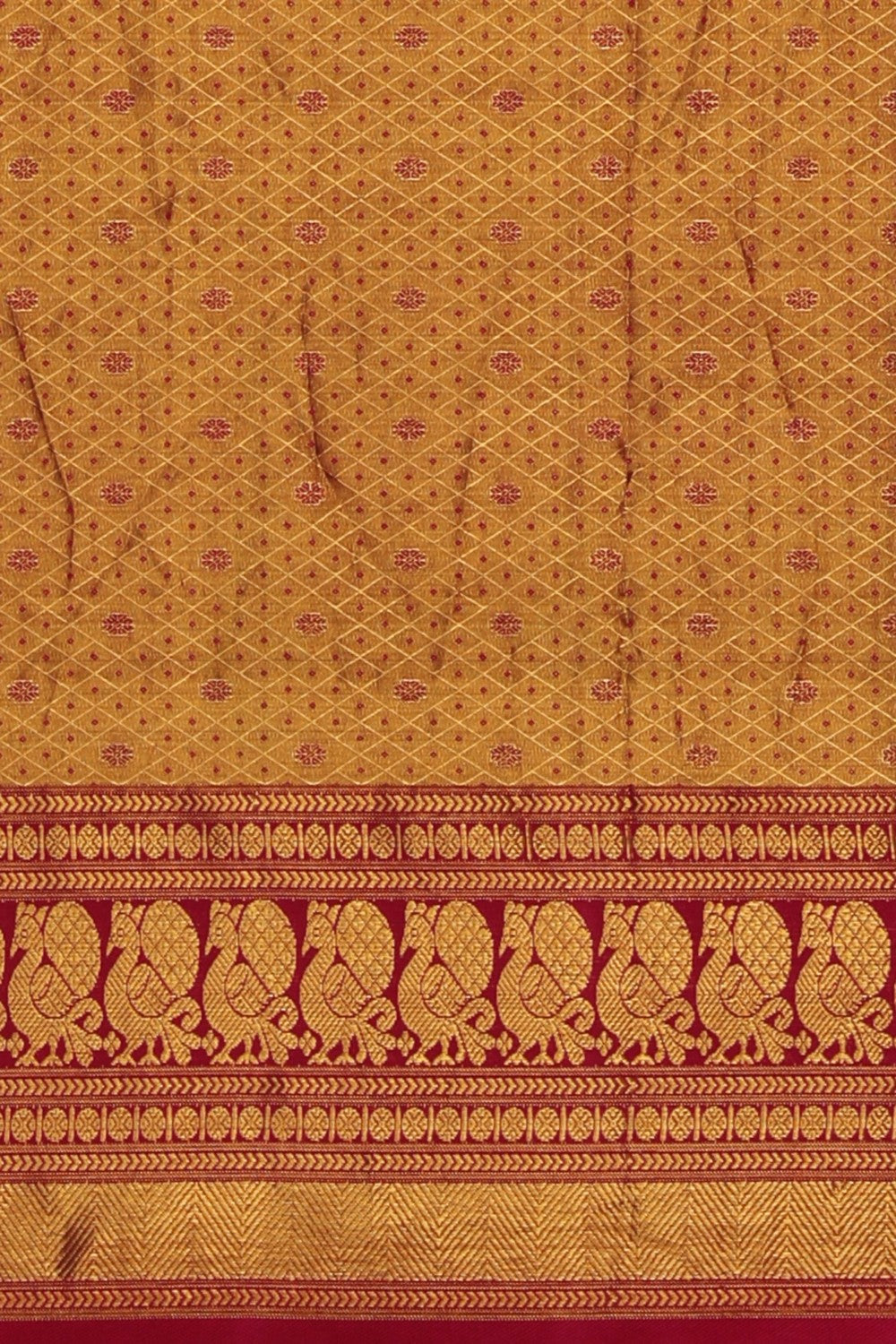 Image of Kanchipattu Gold Embroidered Saree