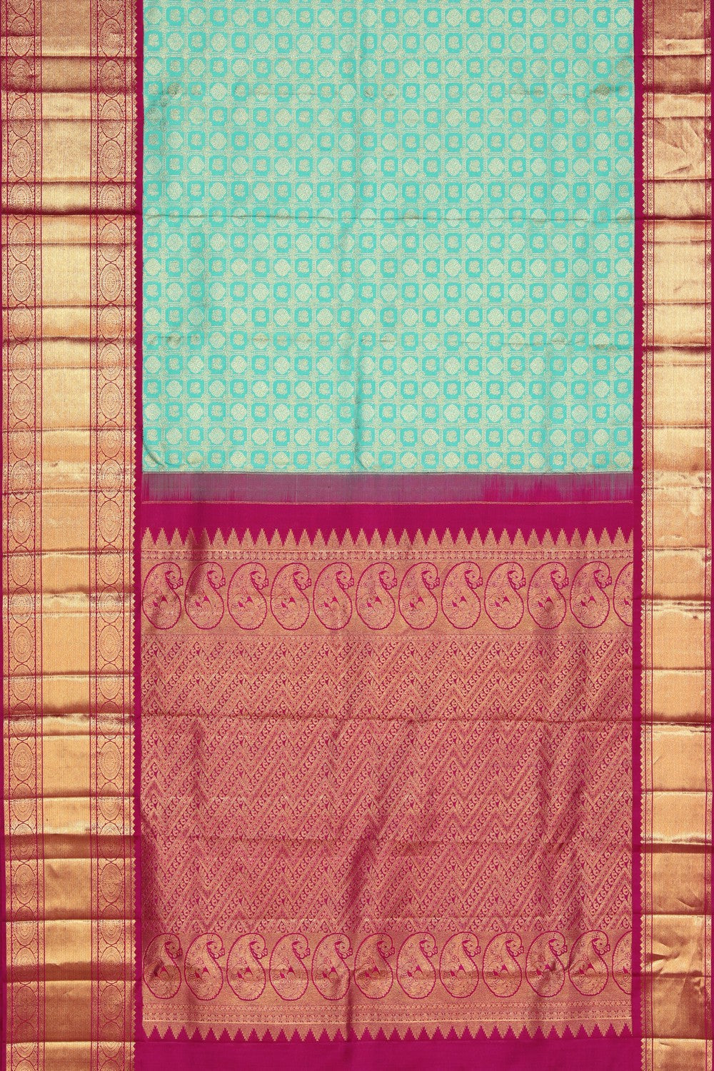 Kanchipattu Brocade Sea Green Saree