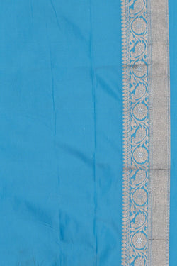 Image of Banarasi Silk Blue Saree