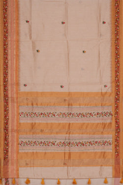 Image of Dupion Silk Embroidery Saree