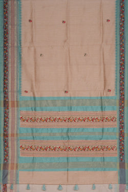 Image of Dupion Silk Embroidery Saree