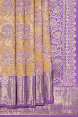 Image of Kanchipattu Tissue Brocade Gold Saree