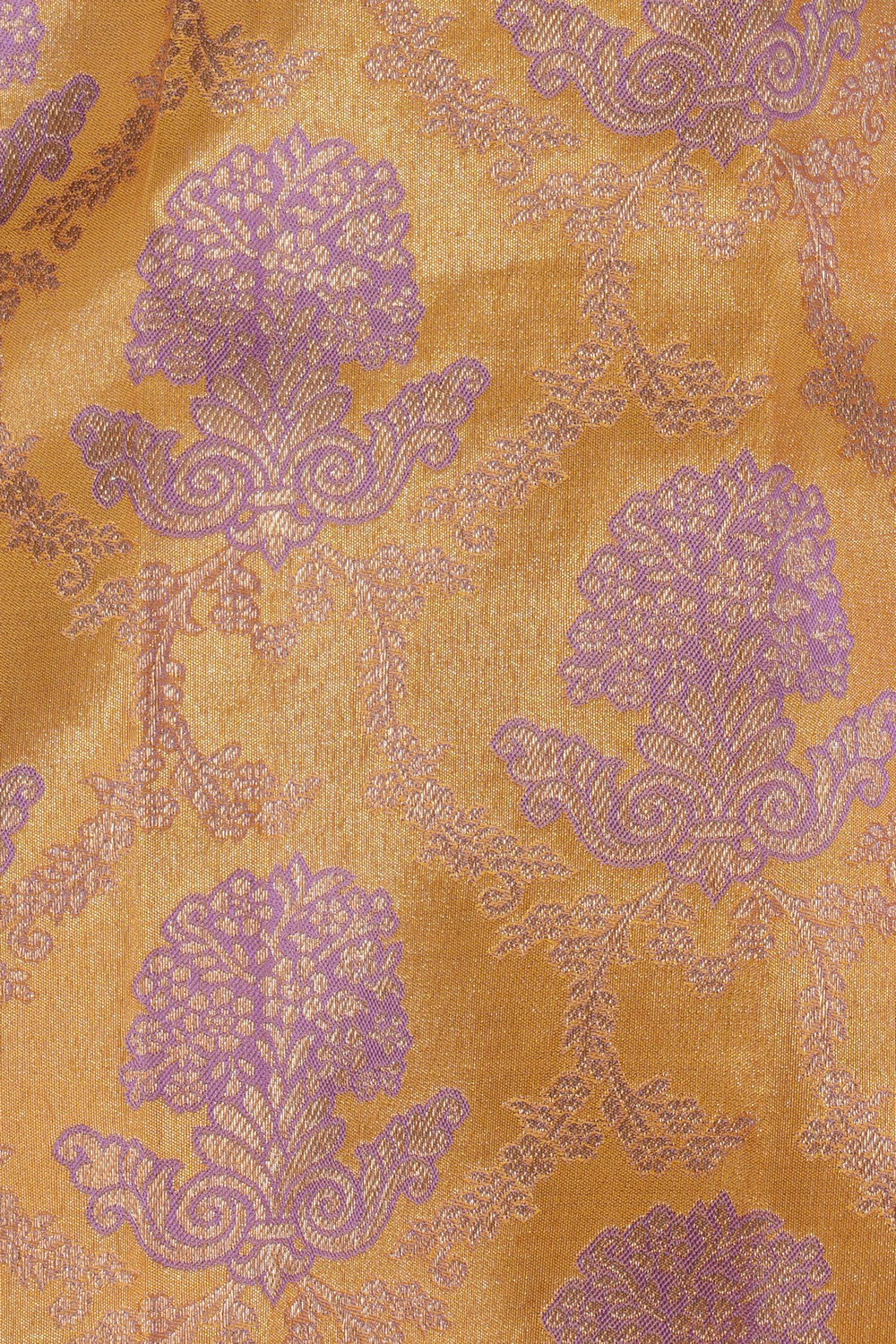 Kanchipattu Tissue Brocade Gold Saree