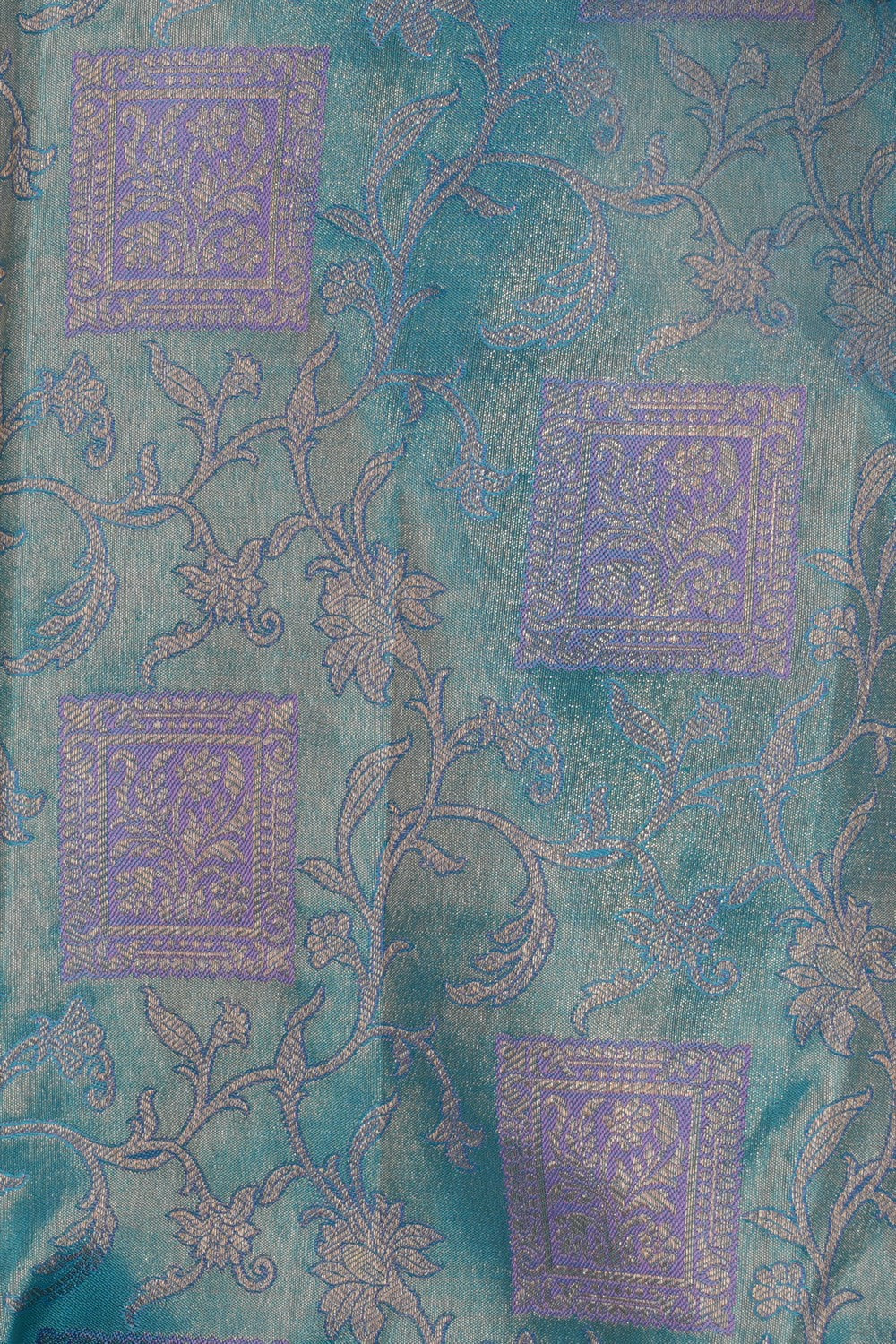 Kanchipattu Tissue Brocade Blue Saree